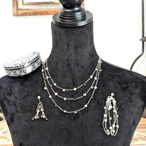 Vintage Brighton Eye Candy, Black 3 Piece Set With Tin